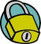 closed padlock vector illustration