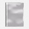 Closed plastic file folder realistic mockup. Empty document binder PVC cover vector mock-up