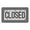 Closed plate icon, gray monochrome style