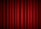 Closed red theater silk curtain