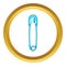 Closed safety pin icon