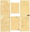 Closed seamless image of a sheet of old yellowed paper with dark brown spots, traces of time.