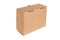 Closed shipping cardboard box isolated