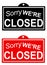 Closed sign