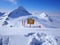 Closed Ski Slope in Hintertux, Austria, Blue Sky