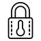 Closed smart lock icon, outline style