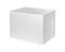 Closed Styrofoam storage box isolated on white background. Insulation box for delivery.  Clipping path