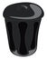 Closed trashcan, vector or color illustration