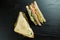 Closed triangle sandwiches with different fillings