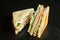 Closed triangle sandwiches with different fillings