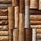 Closed up of different handcrafted brown color wooden objects wallpaper