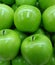 Closed up Heap of Vivid Color Green Apples, Vertical Photo