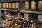 Closed up the prayer wheel at temple at Patan near Kathmandu on Nepal