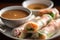 Closed up of Vietnamese Rolls, also known as fresh spring rolls ( goi cuon ) Food photography