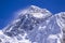 Closed up view of Everest peak from Gorak Shep. During the way to Everest base camp.