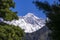 Closed up view of Everest peak from Namche area. During the way to Everest base camp.