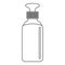 Closed vial icon, outline style