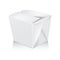 Closed white blank wok box mockup. Vector 3d packaging. Carton box for asian or chinese take away food paper bag