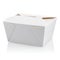 Closed White Unlabeled Cardboard Food Box