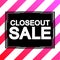 Closeout Sale, poster design template, vector illustration