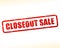Closeout sale text buffered