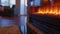 A closer look at the heat vents on the bottom of the electric fireplace efficiently dispersing warm air throughout the