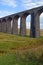 Closer view of the Ribblehead Viaduct eastern side, UK