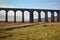 Closer view of the Ribblehead Viaduct Yorkshire UK 