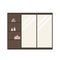 Closet isolated icon. Long wardrobe with mirror panels.