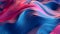 closeup abstract pink and blue volumetric wavy background, neural network generated image