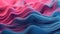 closeup abstract pink and blue volumetric wavy background, neural network generated image