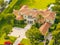 Closeup aerial photo Jeff Bezos home on Indian Creek Miami Beach 2024