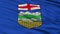 Closeup Alberta city flag, Canada