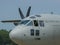 Closeup of Alenia C-27J Spartan on runway at an air show in Slovakia