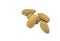 Closeup almond nuts on white background of file with Clipping Path