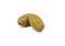 Closeup almond nuts on white background of file with Clipping Path