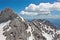 Closeup alpine mountain in Austria, illustration image