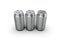 Closeup aluminium soda cans. 3d illustration.