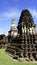 closeup angled view Historical Pagoda Wat chedi seven rows sukhothai