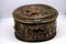 Closeup of an antique jewellery box made of copper isolated on a white background