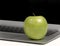 Closeup on Apple on Laptop