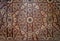 Closeup of arabesque ornaments of old aged decorated minbar of Sultan al Nasir Muhammad ibn Qalawun Mosque, Cairo, Egypt