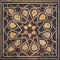 Closeup of arabesque seamless geometric pattern