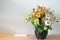 Closeup Artificial flowers is for interior design.