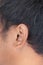 Closeup of a asian human ear