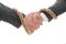 Closeup .the associated handshake business partners.