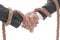 Closeup .the associated handshake business partners.