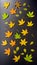 Closeup Autumn Leaves Seamless Pattern Texture Details For Background