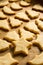 Closeup baked Christmas cookies