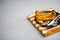 Closeup on baked pumpkin on plate